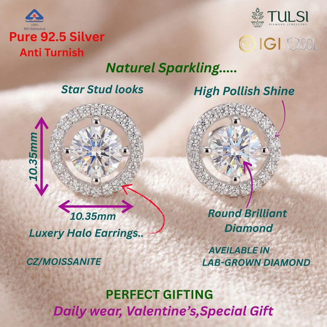 Round Glory Halo Studs