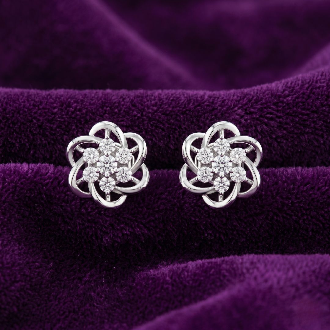 Crown Cluster Earrings
