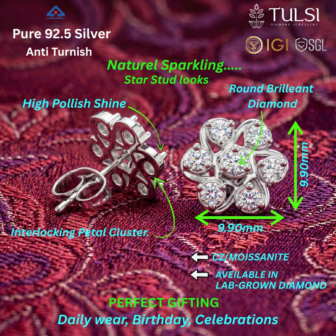 Entwined Radiance Moissanite Studs