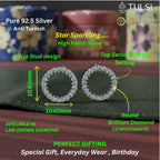 Spark Diamond Circle Stud Earrings