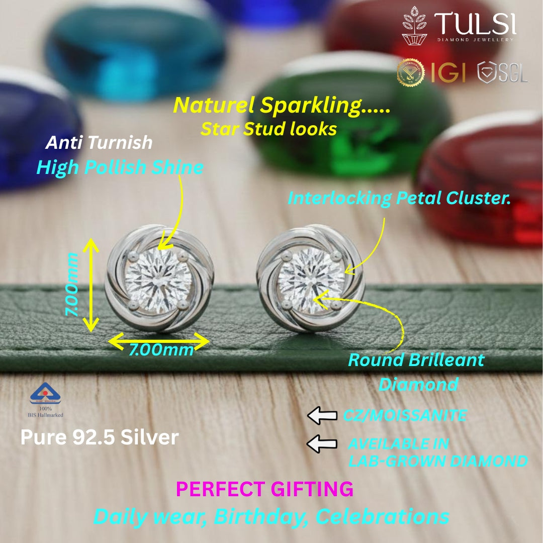 Round Horizontal Shadow Stud