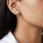 Neeva Oval Halo Earrings
