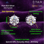 Solitaire Round Star Stud