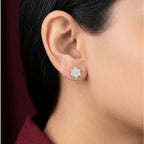 Woven Radiance Floral Studs