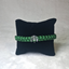 Divine Gada Pure Silver & Green Woven Bracelet/Rakhi