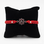 Traditional Elegance Silver Balls & Shree Krishna Red Band/Rakhi