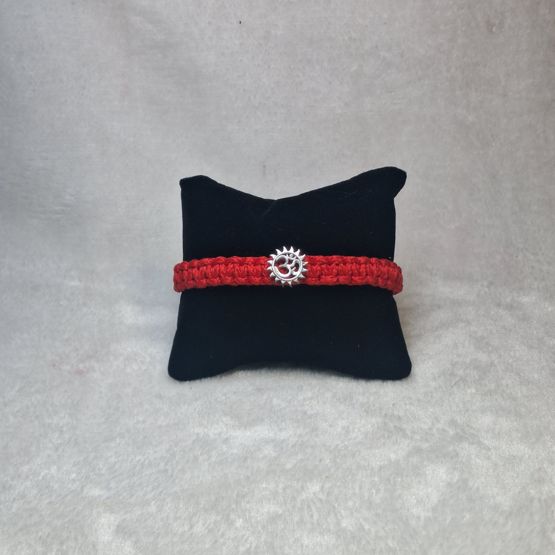 Sacred Om Motif Braided Rakhi & Bracelet