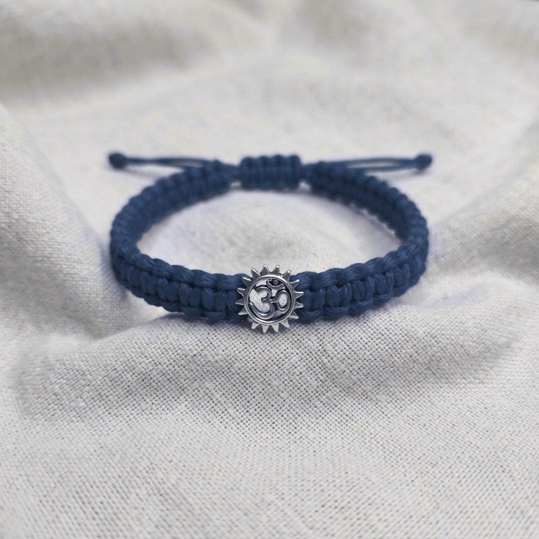 Sacred Om Motif Braided Rakhi & Bracelet