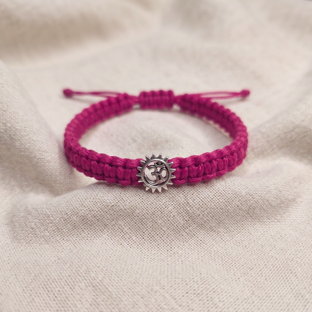 Sacred Om Motif Braided Rakhi & Bracelet
