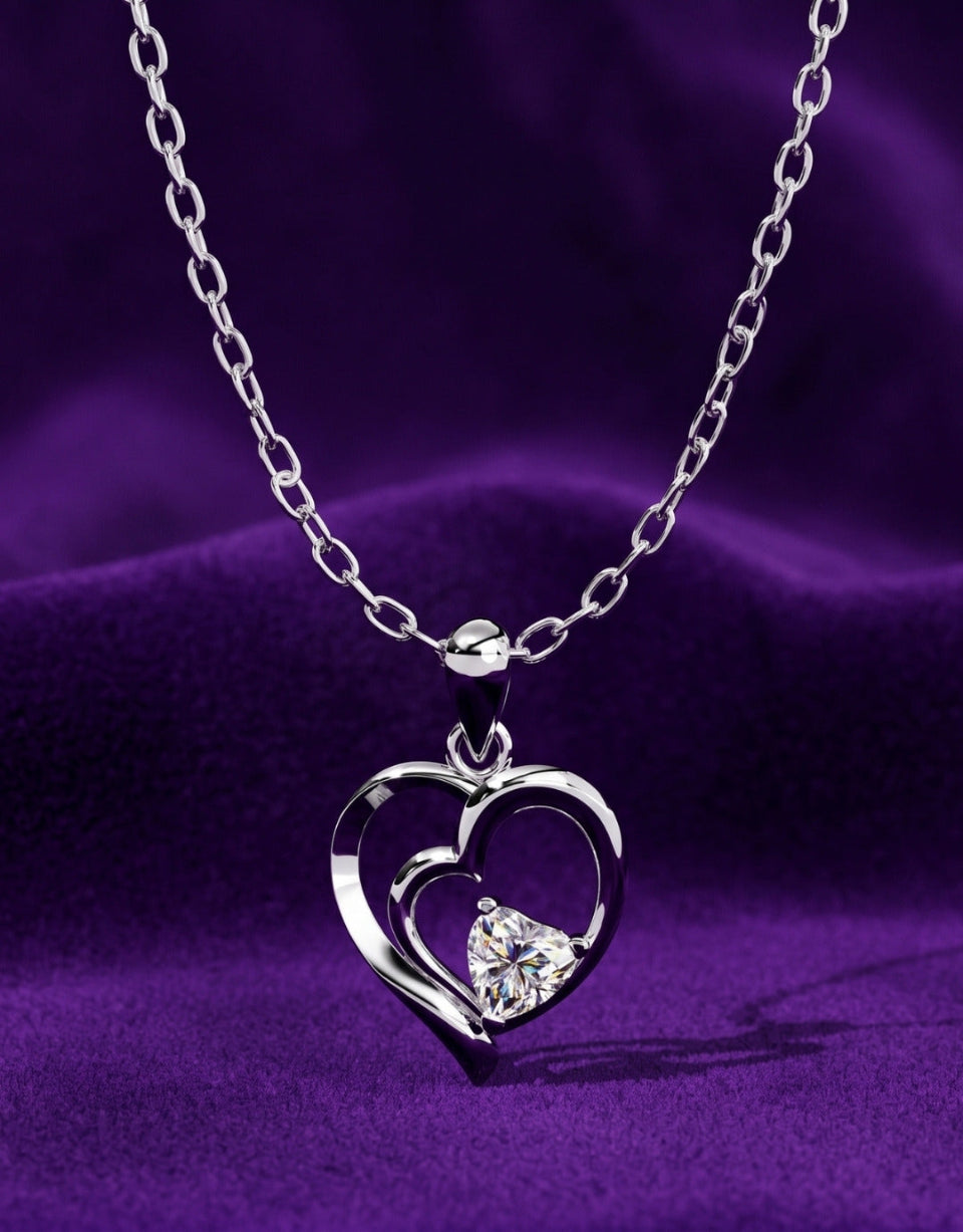 LoveGlow Diamond Heart Pendant