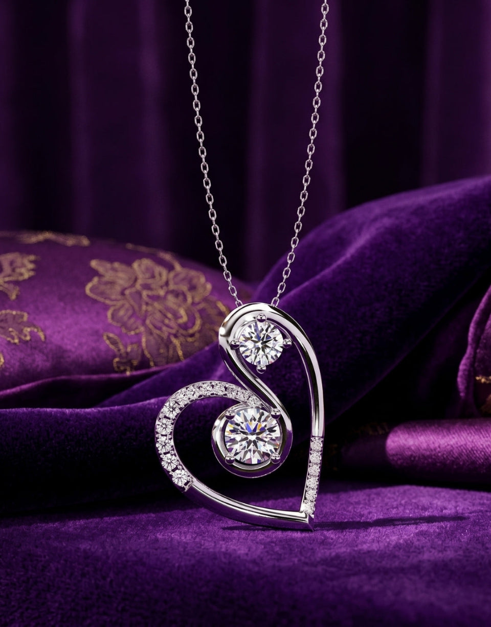 Dual Spark Heart Pendant