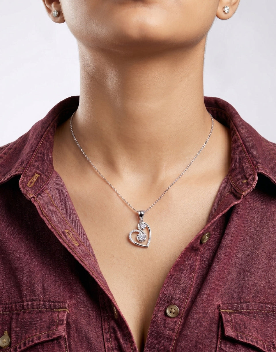 Dual Spark Heart Pendant Secondary image