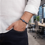 925 Pure Silver Evil Eye Yellow Thread Bracelet | Adjustable Nazar Protection