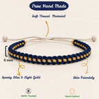 Tulsi Midnight Blue & Gold Woven Thread Bracelet