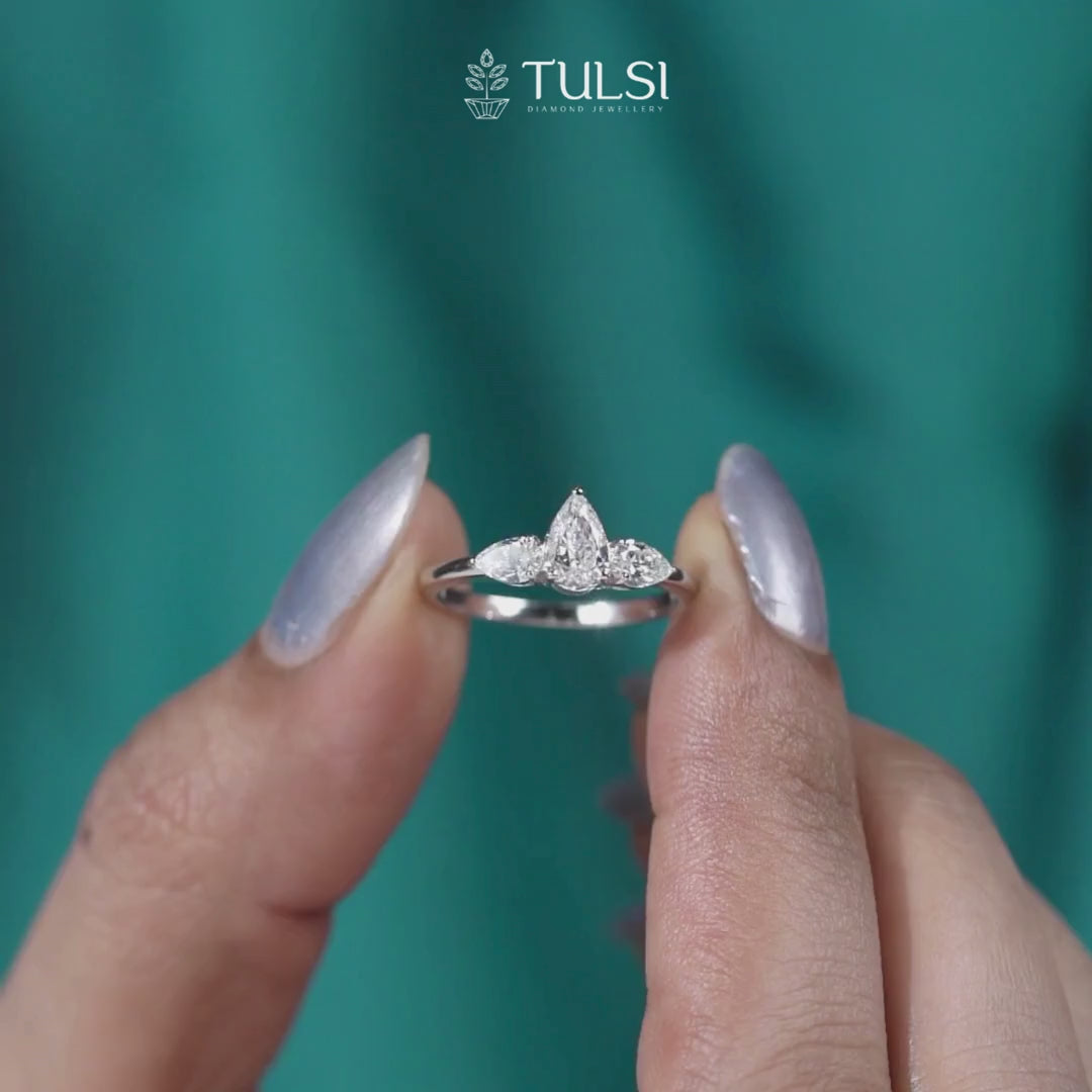 Pear Majesty Engagement Ring