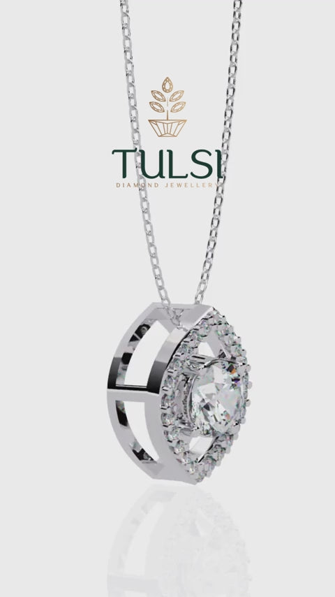 Solitaire Evil Eye Diamond Pedant