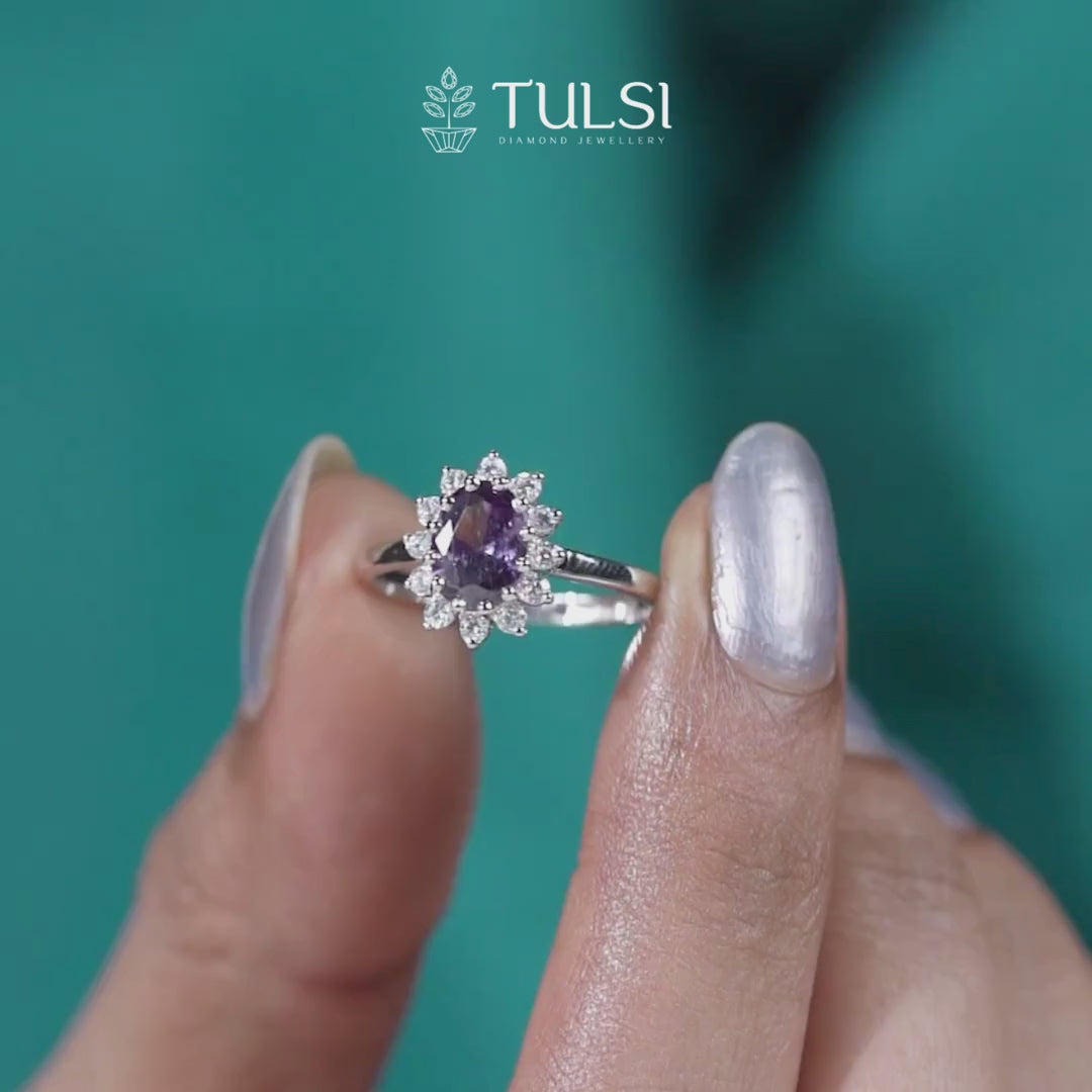 Violet Empress Halo Ring
