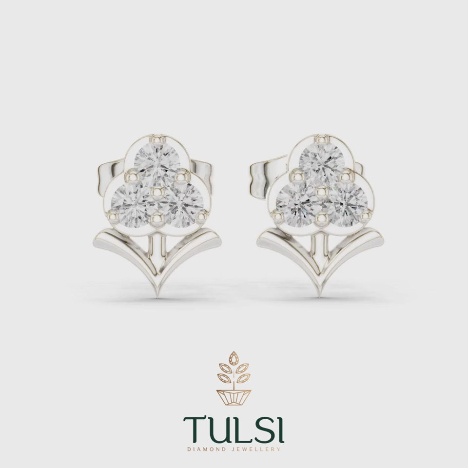 Azalea Leaf Cluster Earrings