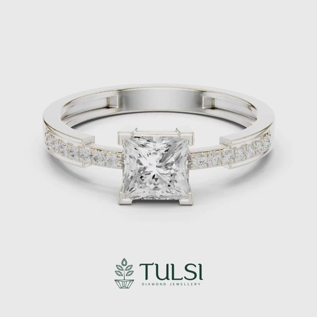 Elite Royale Solitaire Princess Ring