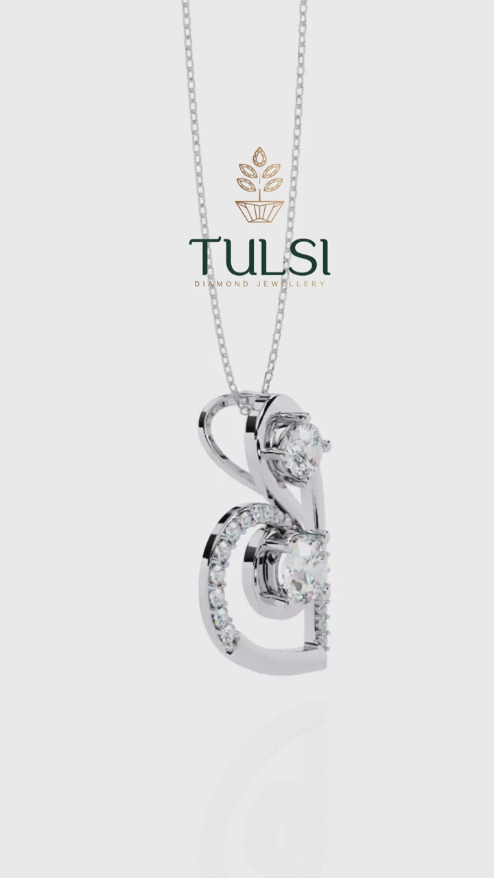 Dual Spark Heart Pendant