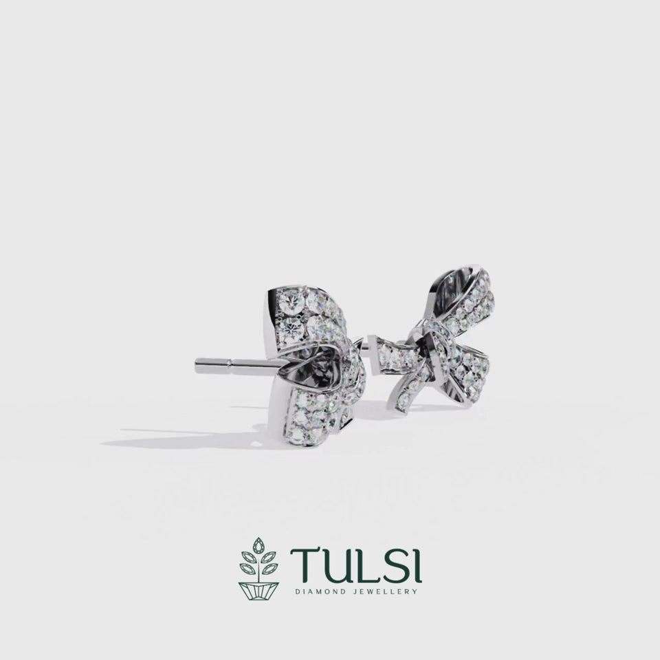 Elysian Spark Bow Earrings