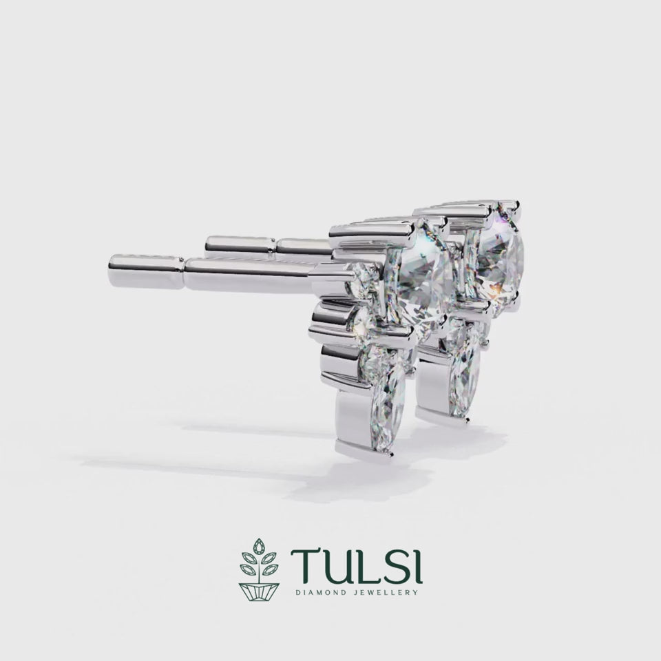 Blossom Diamond Earrings Studs