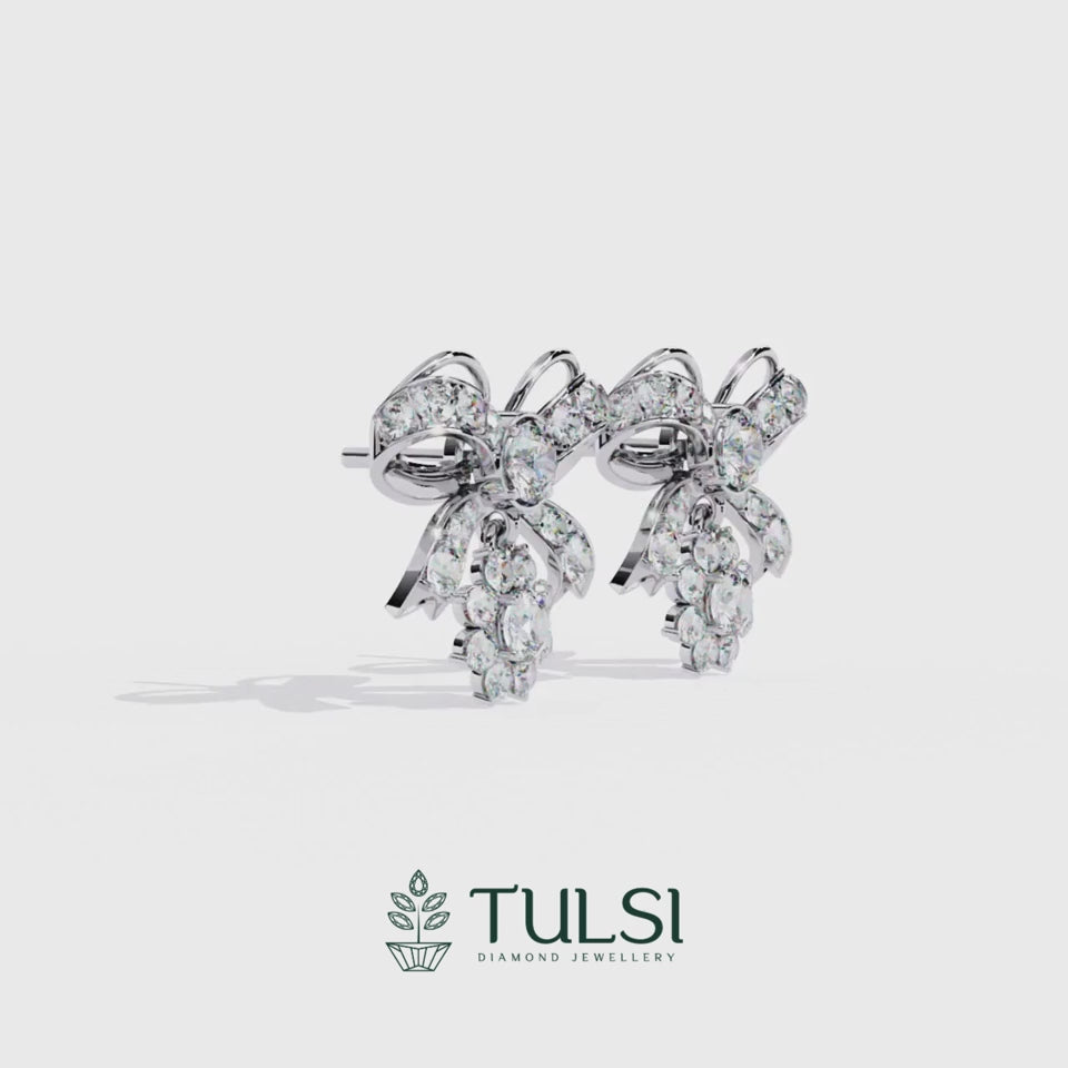 Imperial Sparkle Bow Earrings Studs