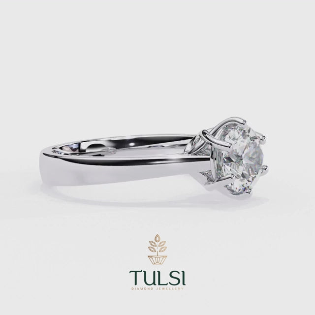 Vintage Crown Moissanite Ring