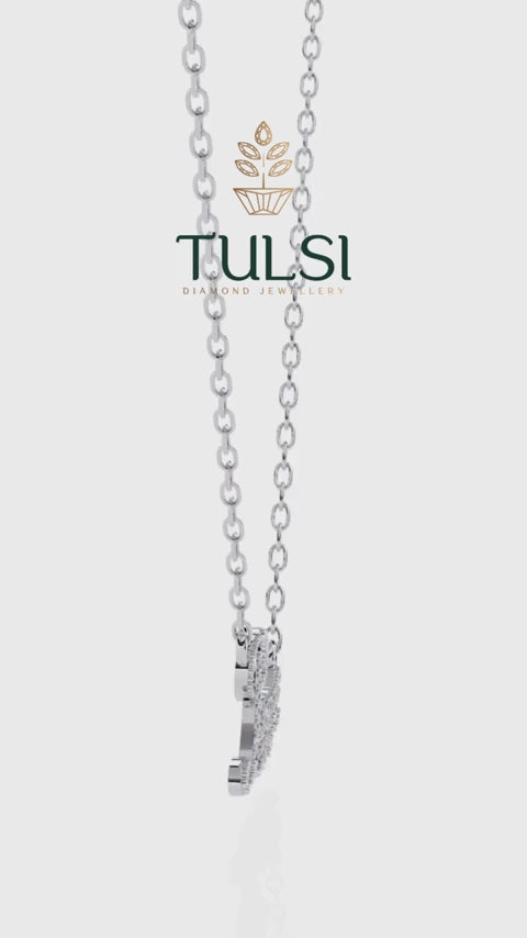Diamond Love Script Pendant