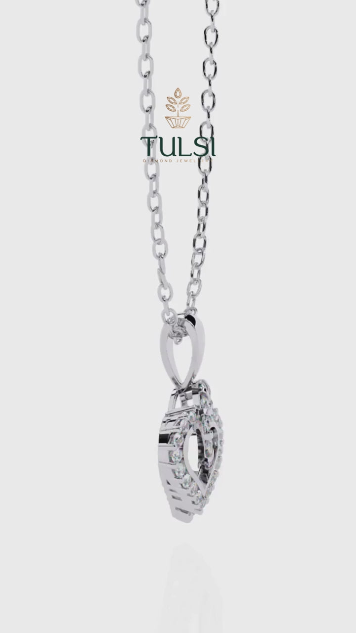 Twinkle Heart Halo Pendant