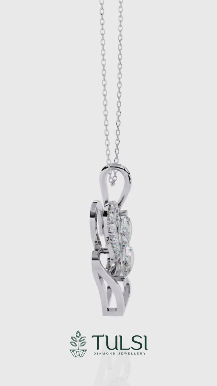 Twin Heart Diamond Pendant