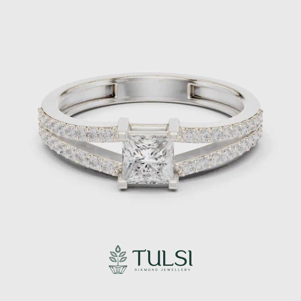 Princess Dobbel Band Spark Ring