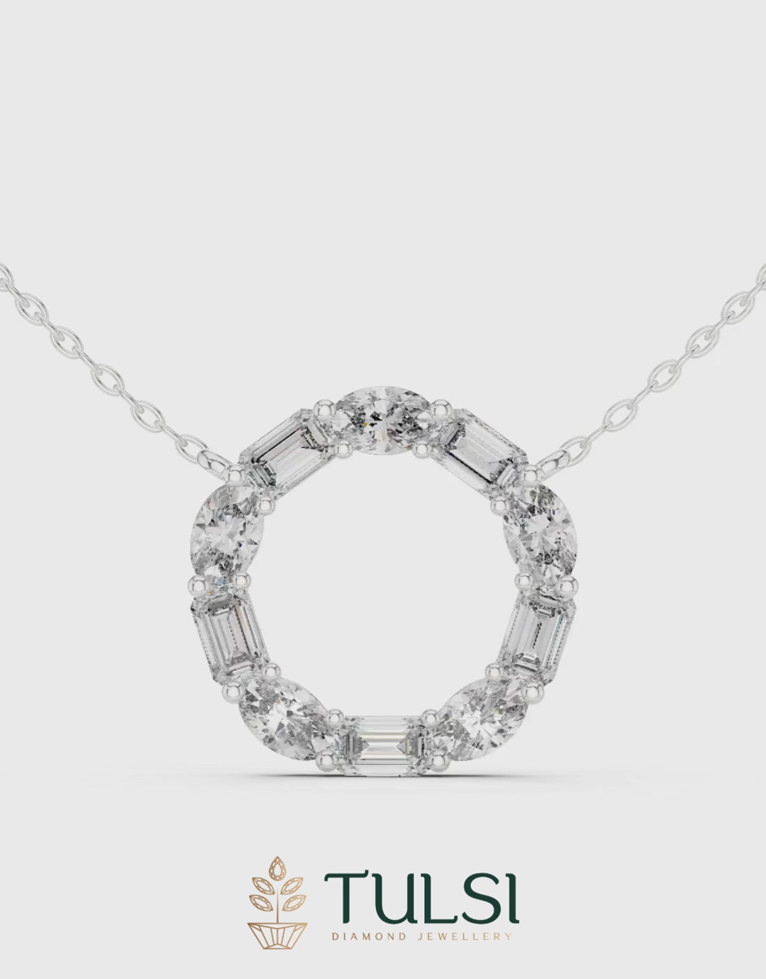 The Infinity Mixed-Cut Circle Pendant