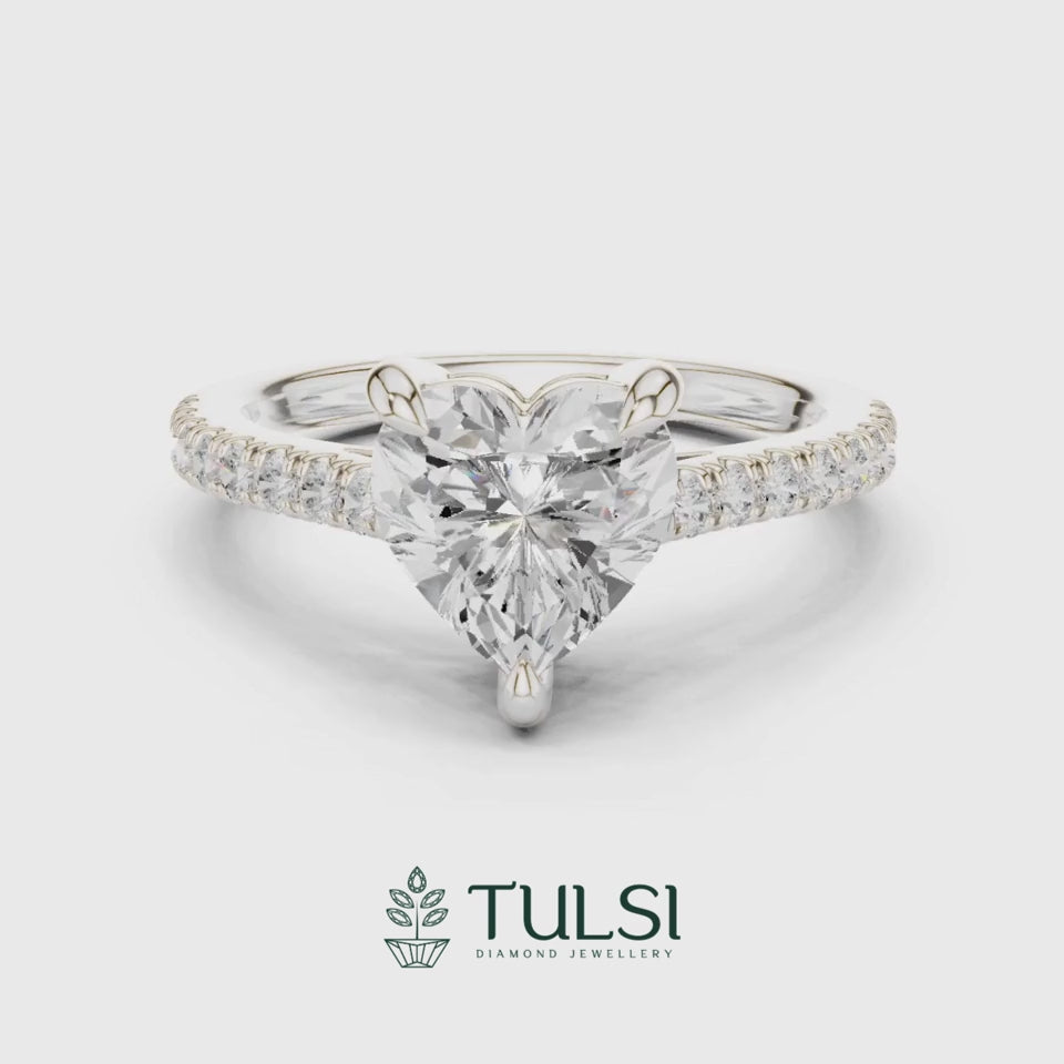 True Love Heart Solitaire Ring