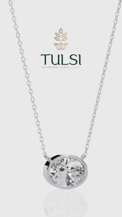 Solitaire Bezel Diamond Pendant