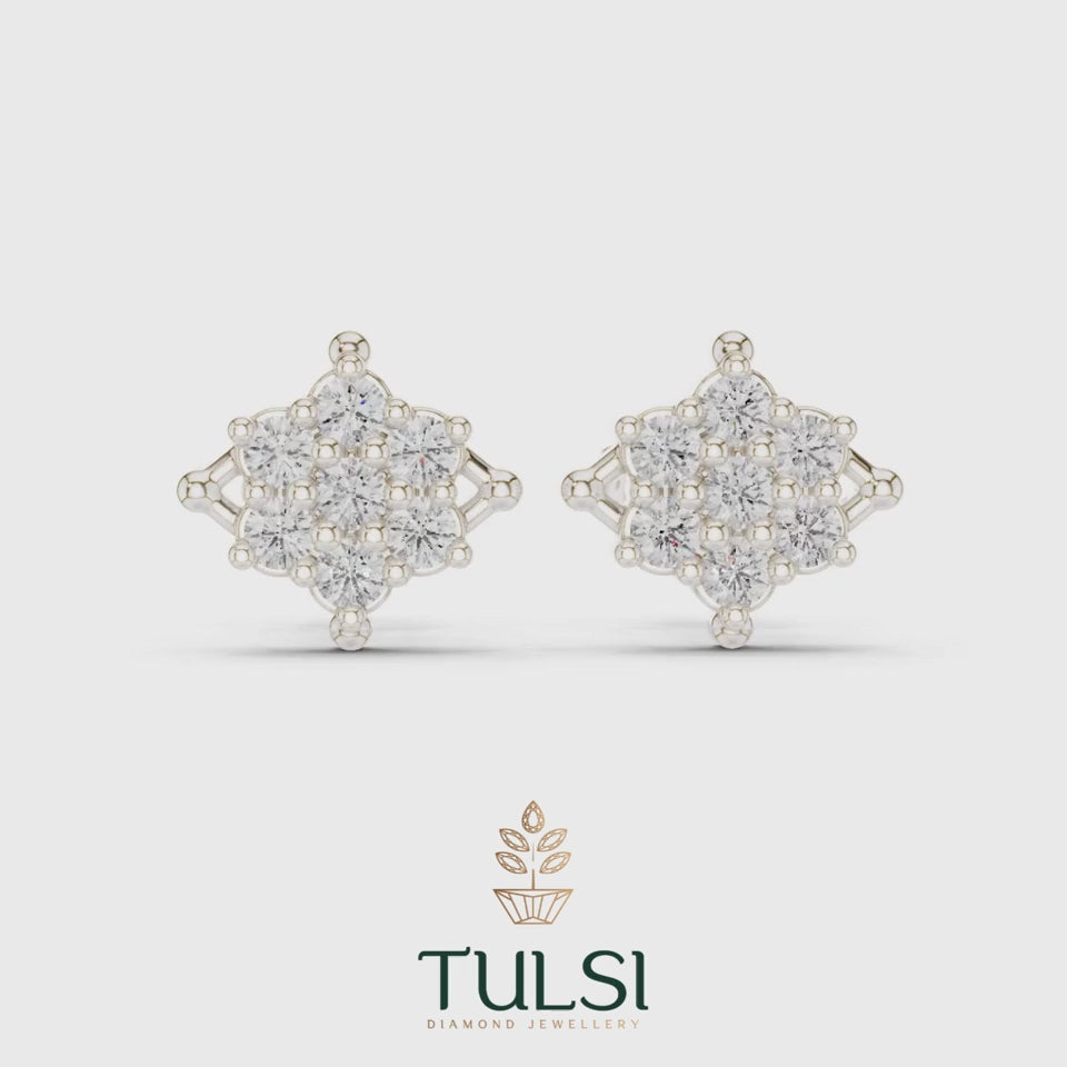 The Crystal Frost Star Studs