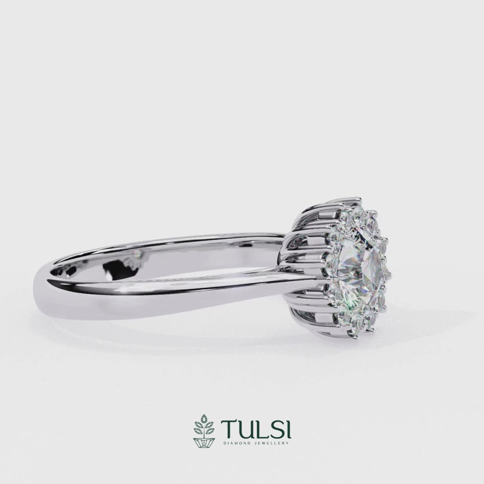 The Sapphire Halo Ring