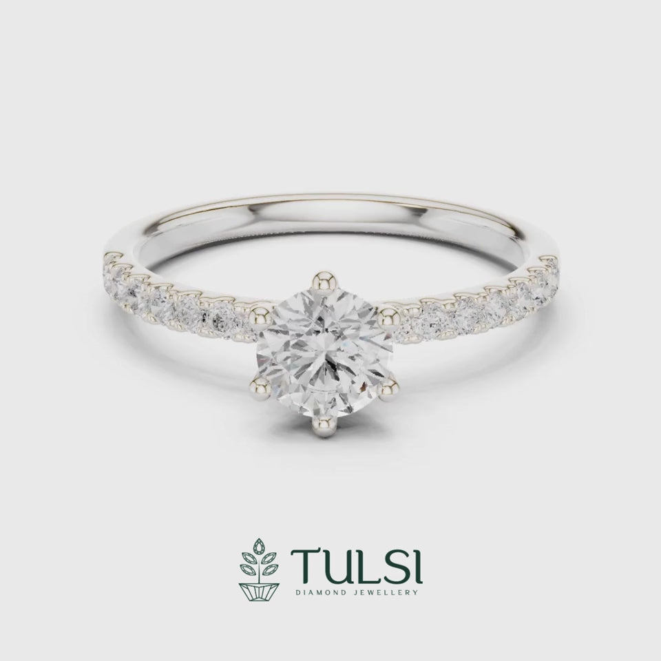 Golden Radiance Engagement Ring