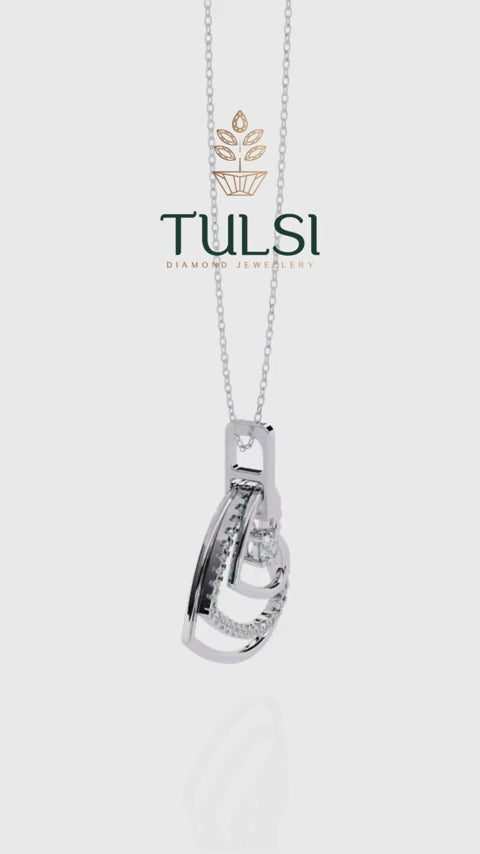 Luxes Double Heart Diamond Pendant