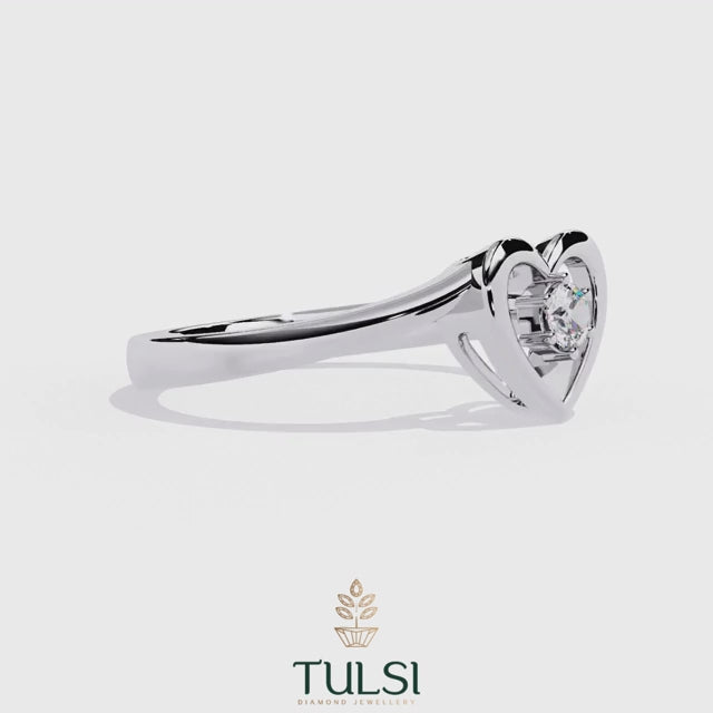 The Heart-Bound Solitaire Ring