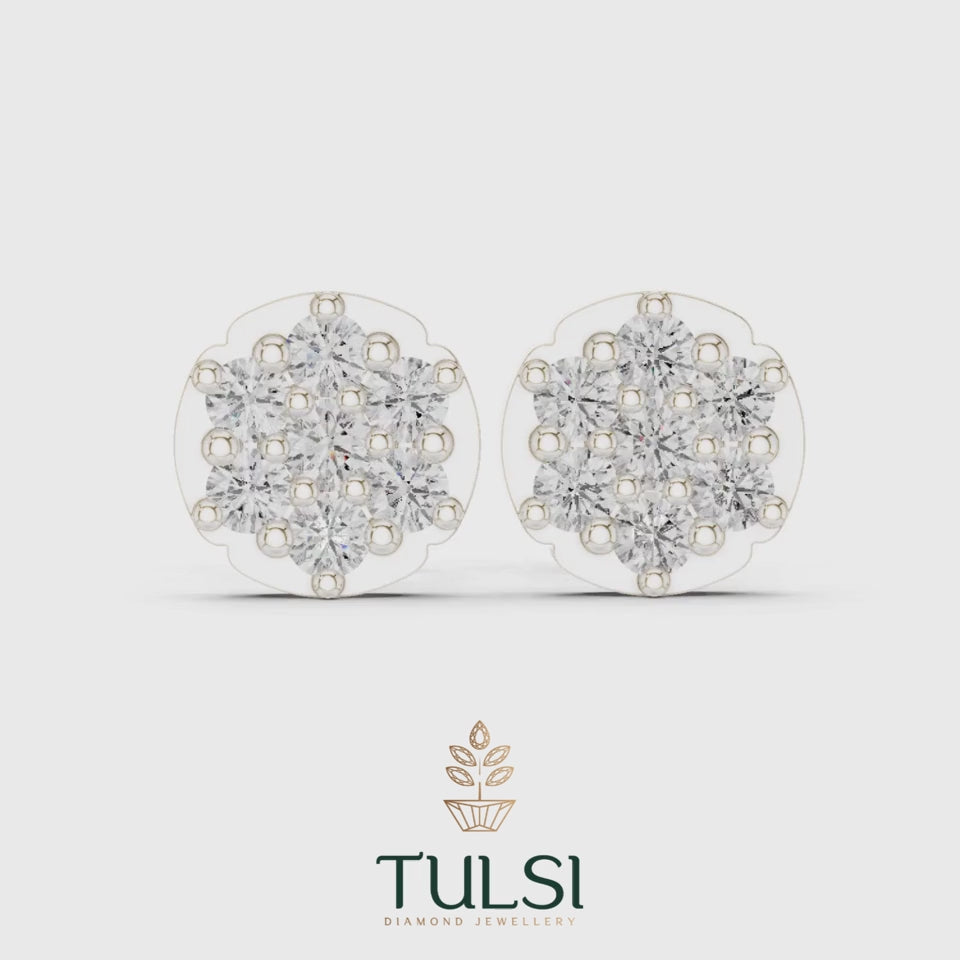 Stella Prism Silver Earrings Stud