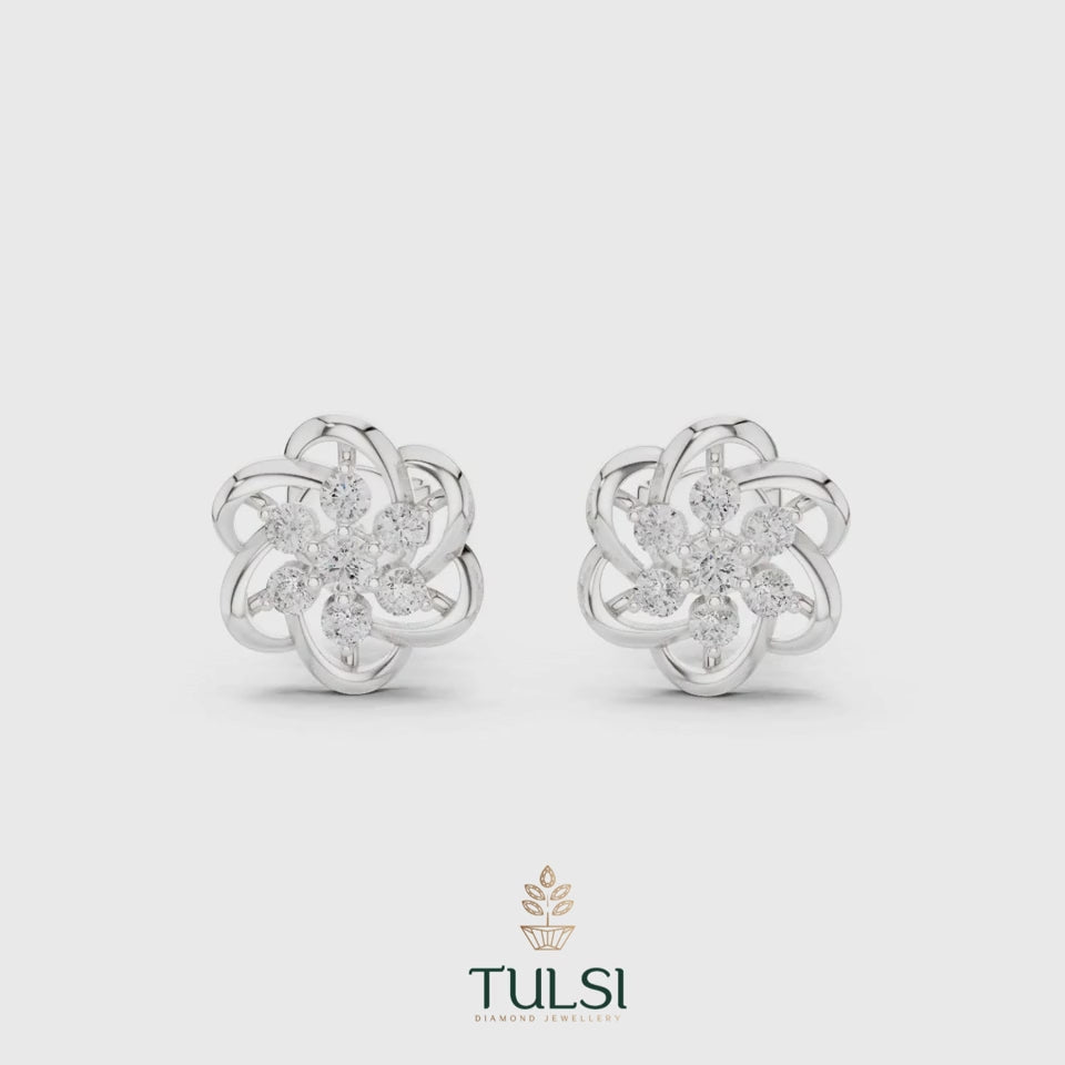 Crown Cluster Earrings