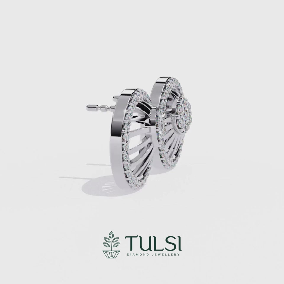 Helios Halo Diamond Studs