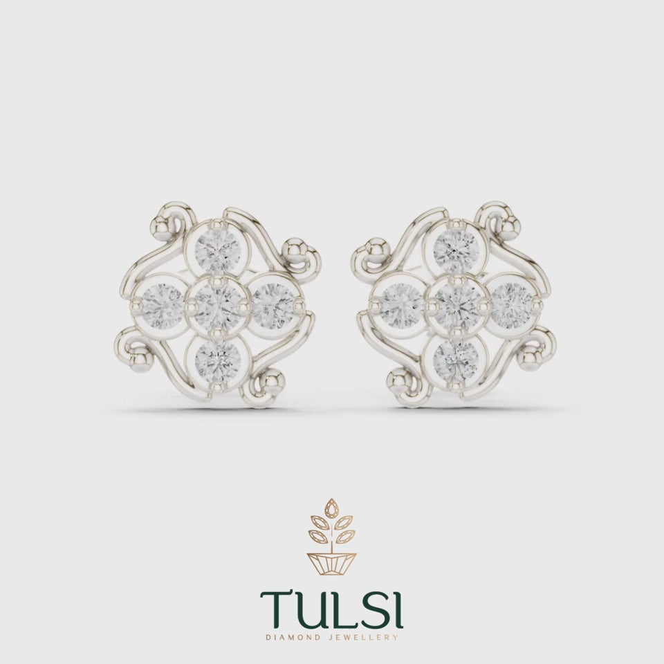 The Royal Scroll Filigree Stud