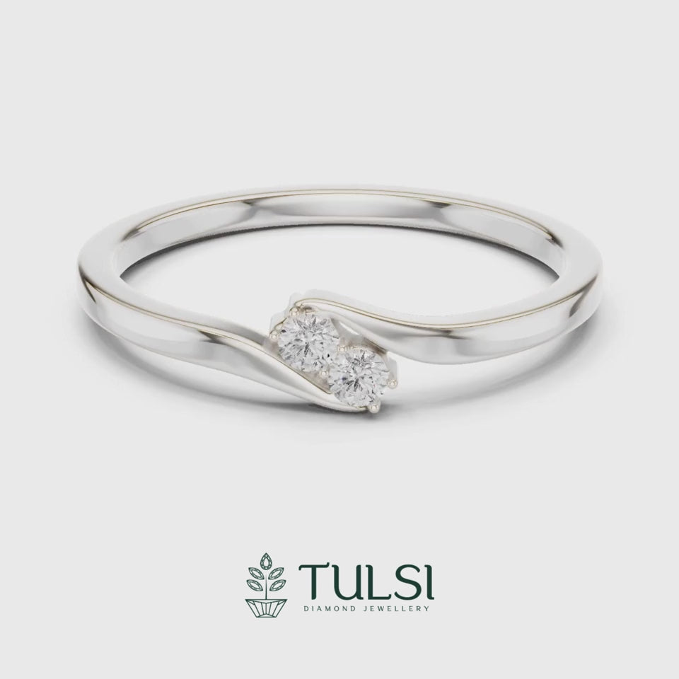 Twin Flame Diamond Ring