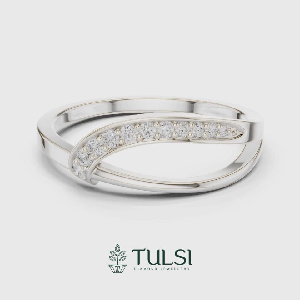 Modern Curve Spark Ring