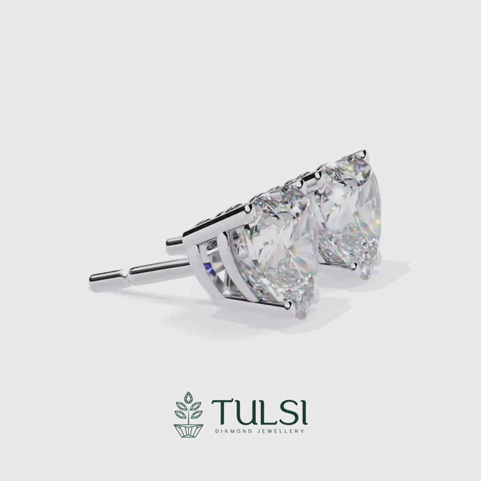 Solitaire Heart Spark Forever Studs
