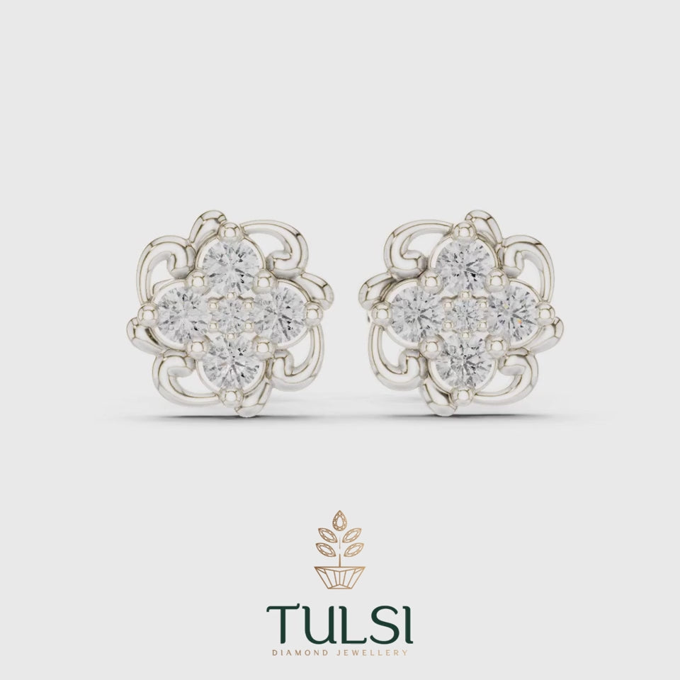The Majestic Bloom Tiered Studs