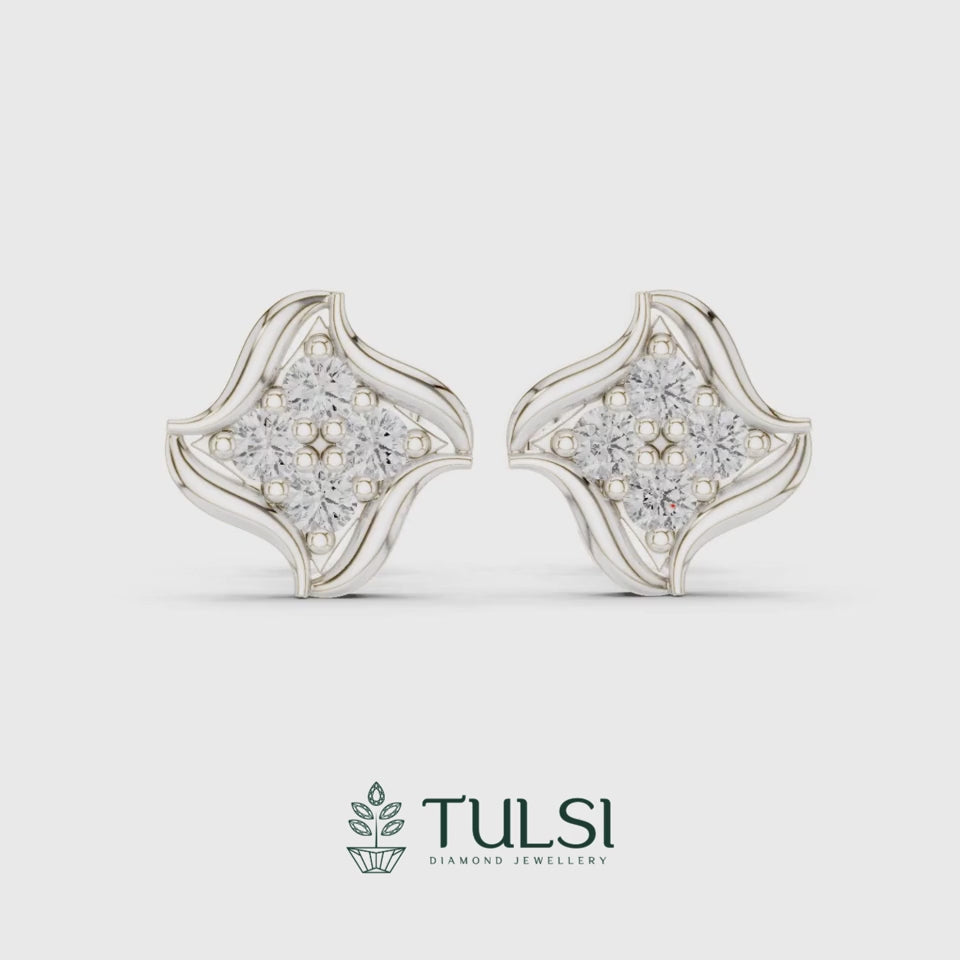 Serene Glow Square Studs