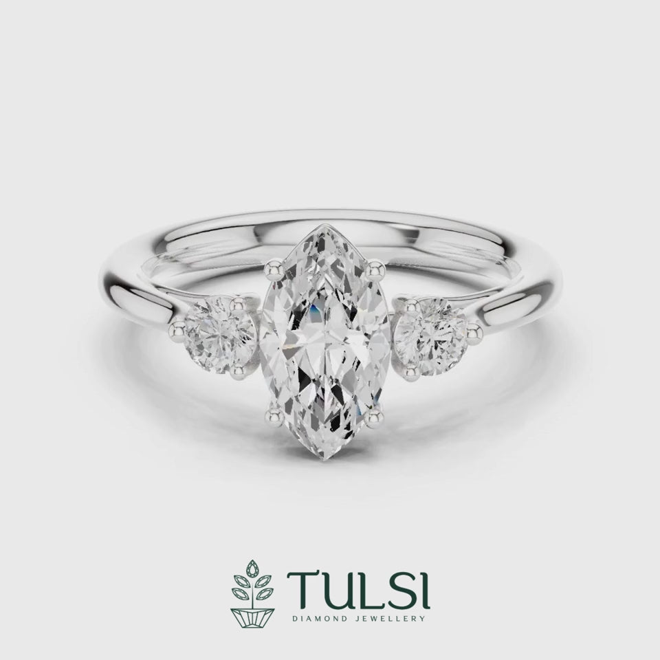 Ninza Solitaire Marquise ring